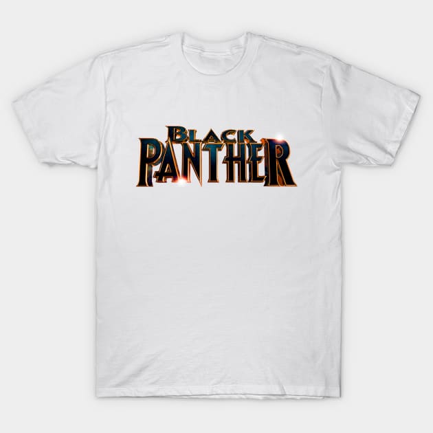 Black Panther , Typography T-Shirt by noviyani